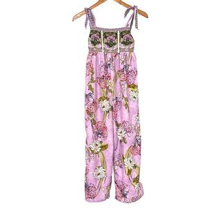 Agua Bendita Junior Girls Pacifico Itzal Suki Jumpsuit Purple Floral EUC Size L?